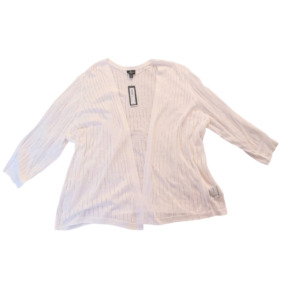 Worthington Sweaters - Worthington‎ Women's Sweater Cardigan 2xl White NWT Open Front Normcore